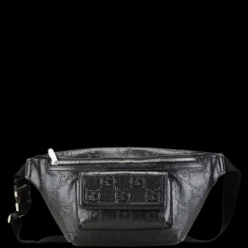 Black Leather Gucci Belt Bag