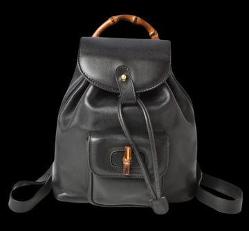 Black Leather Gucci Backpack