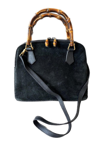 Black Leather Gucci Handbag