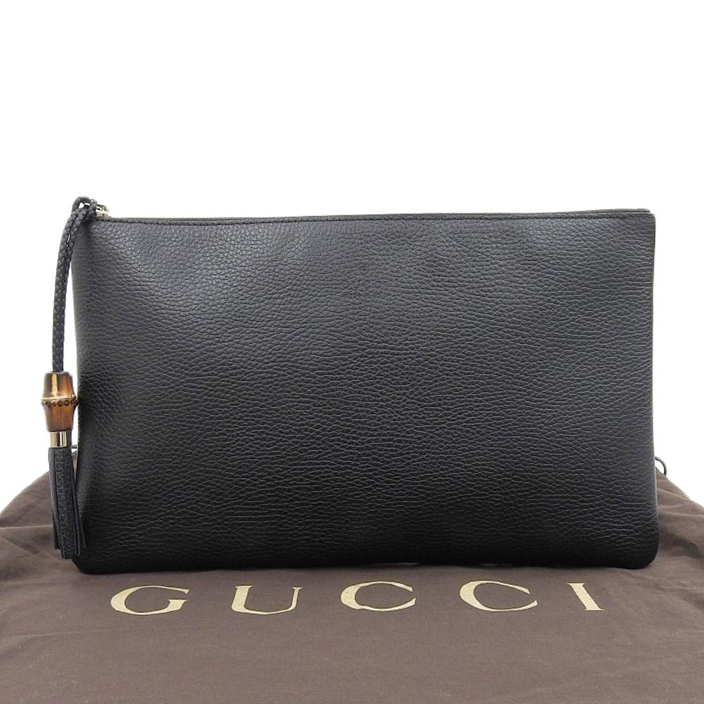 Black Leather Gucci Bamboo