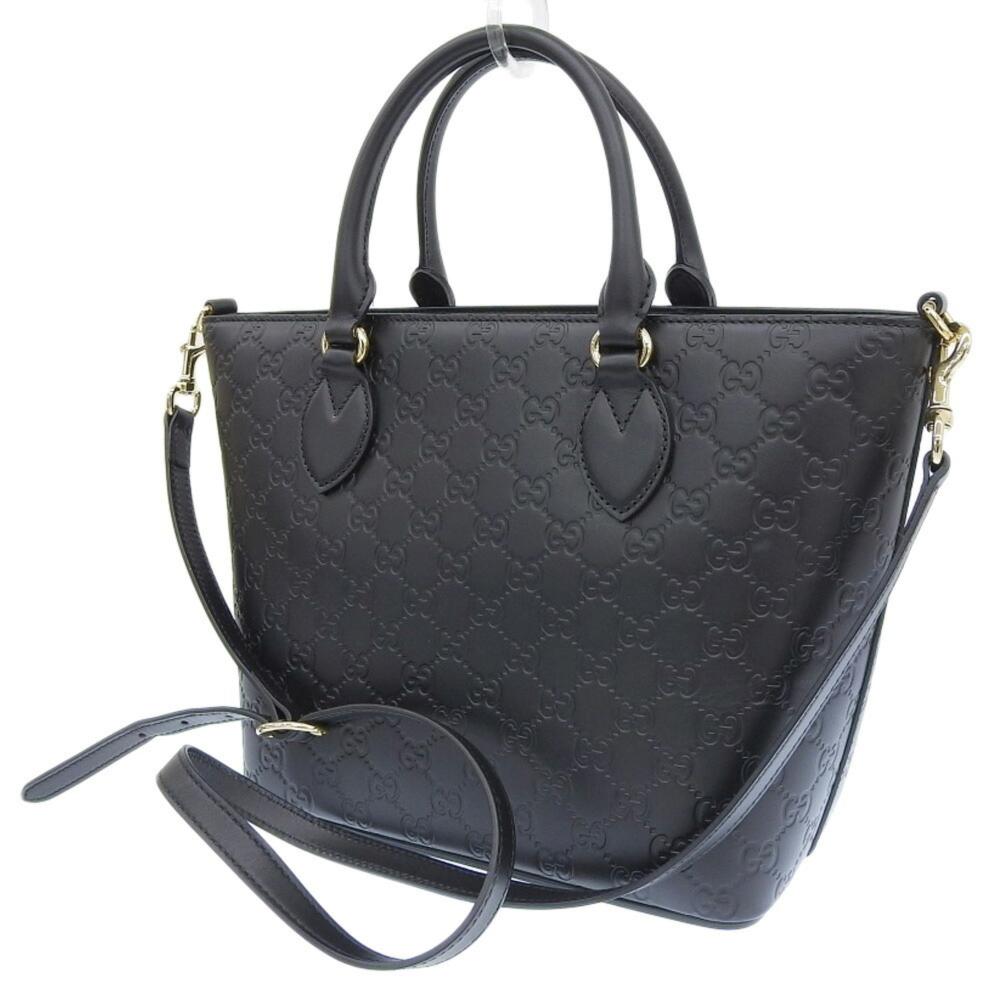 Black Leather Gucci Tote