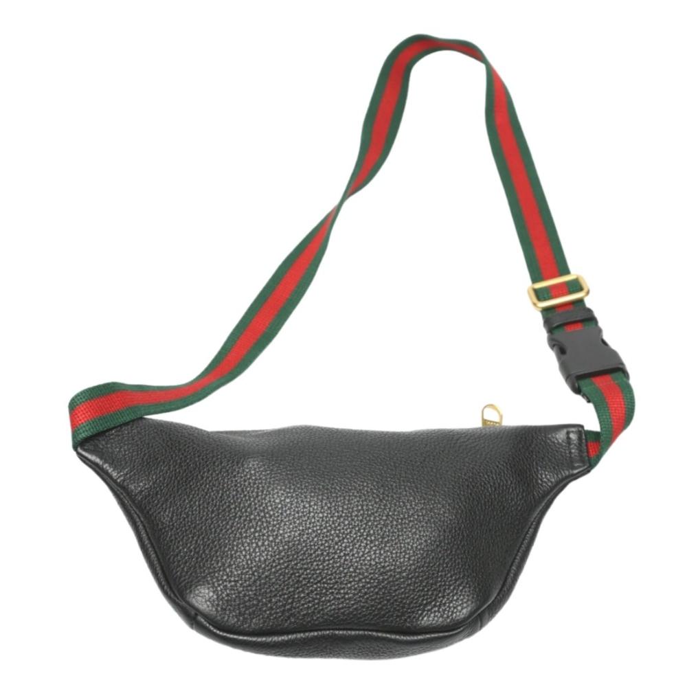 Black Leather Gucci Belt