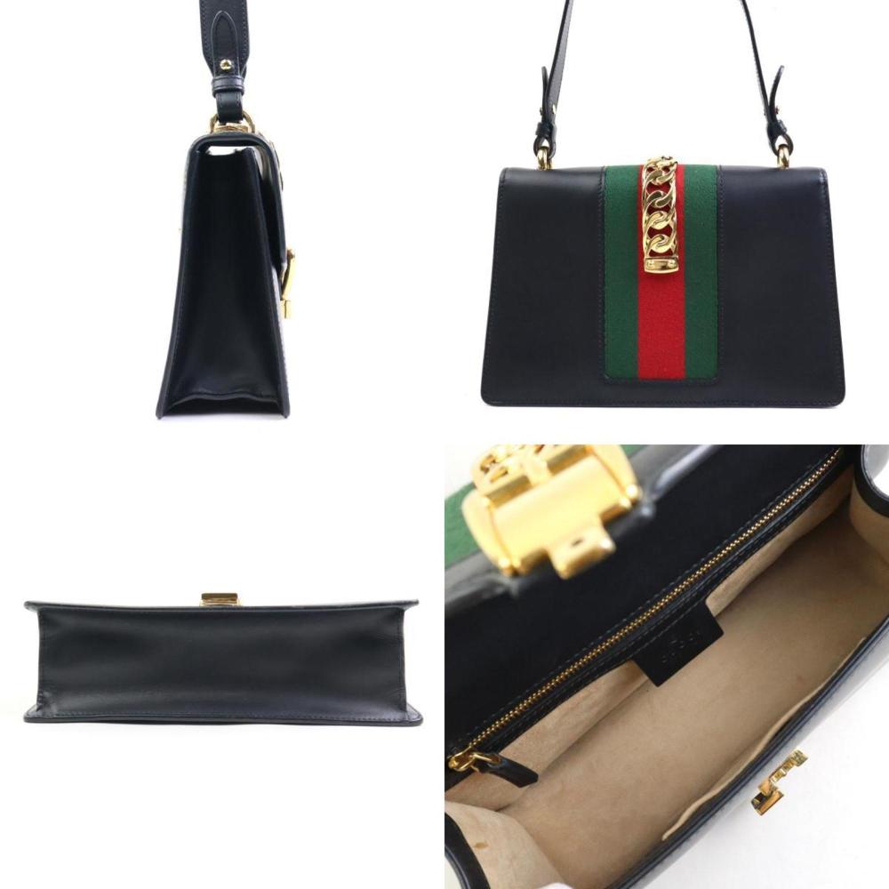Black Leather Gucci Sylvie