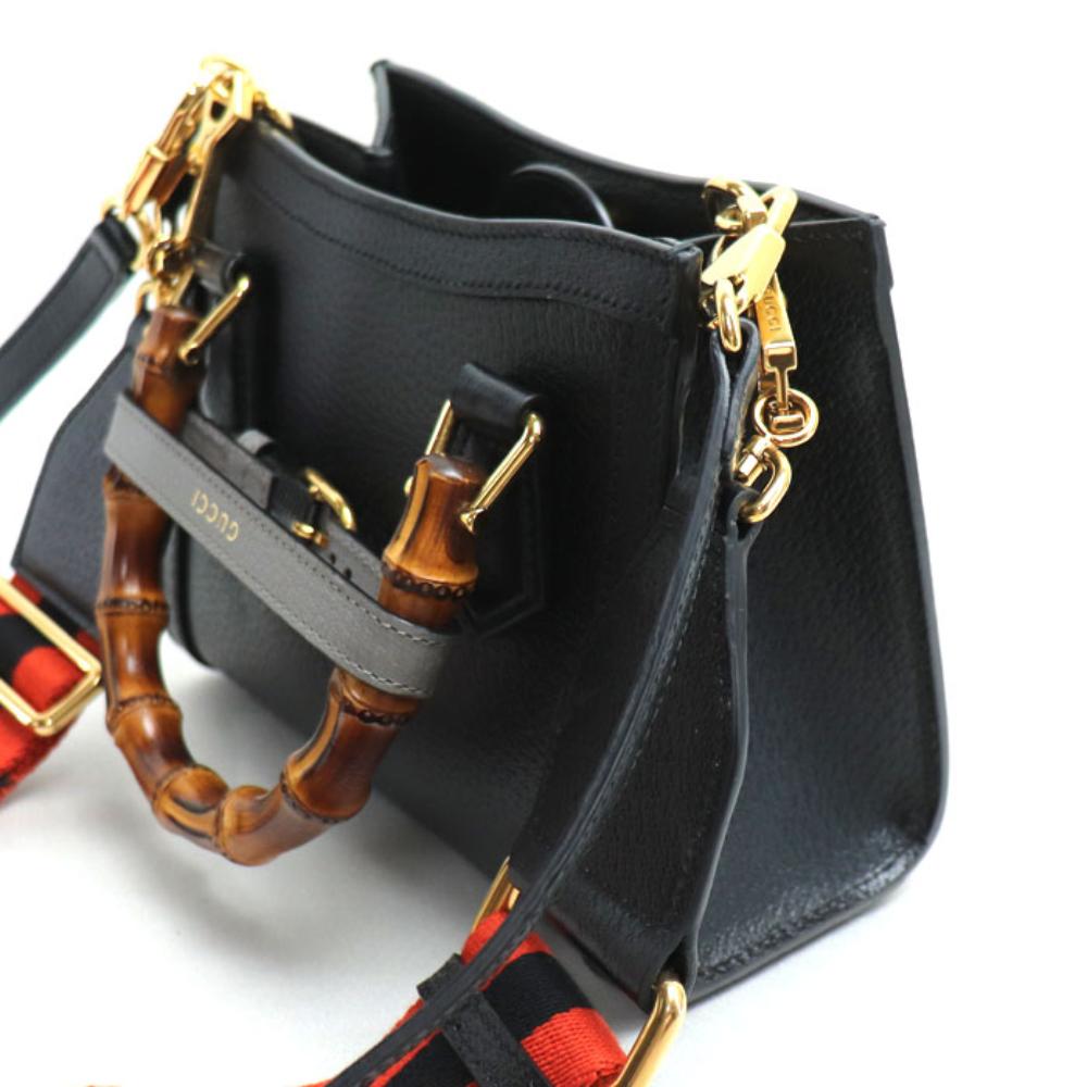 Black Leather Gucci Tote