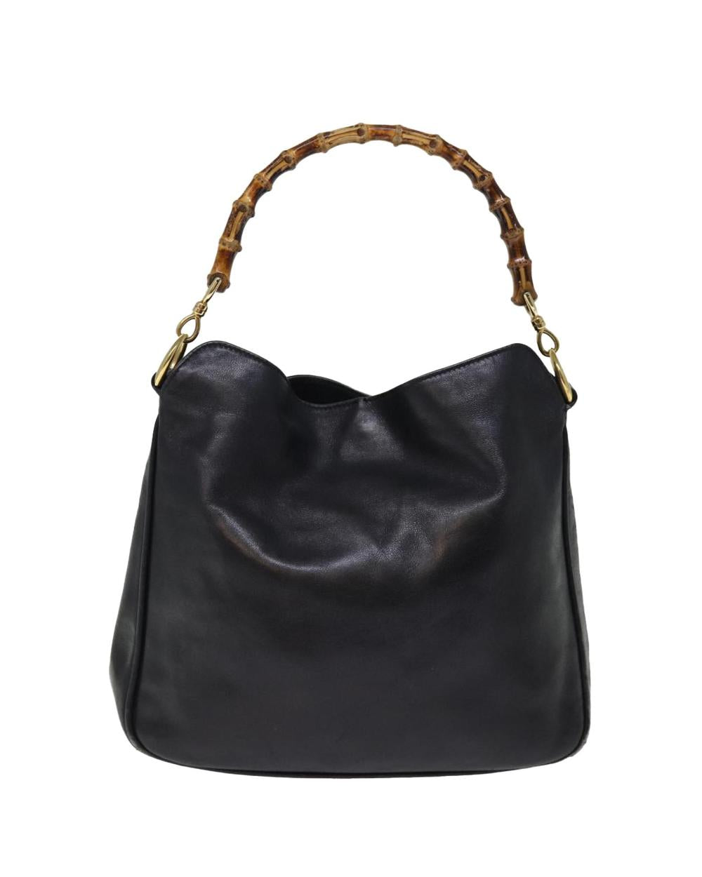 Black Leather Gucci Bamboo