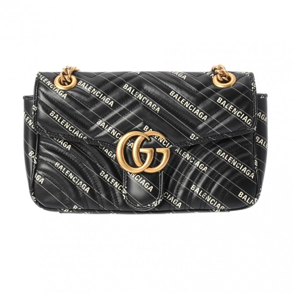 Black Leather Gucci Marmont