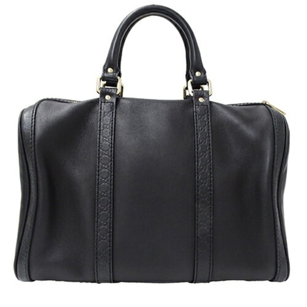 Black Leather Gucci Travel Bag