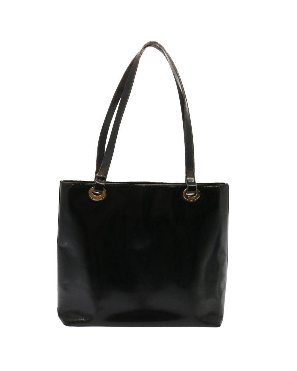 Black Leather Gucci Tote