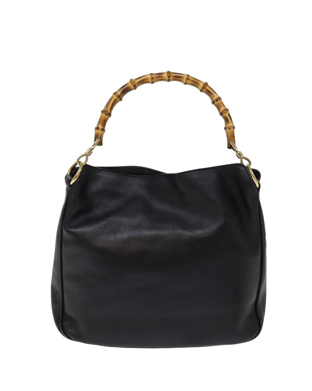 Black Leather Gucci Bamboo