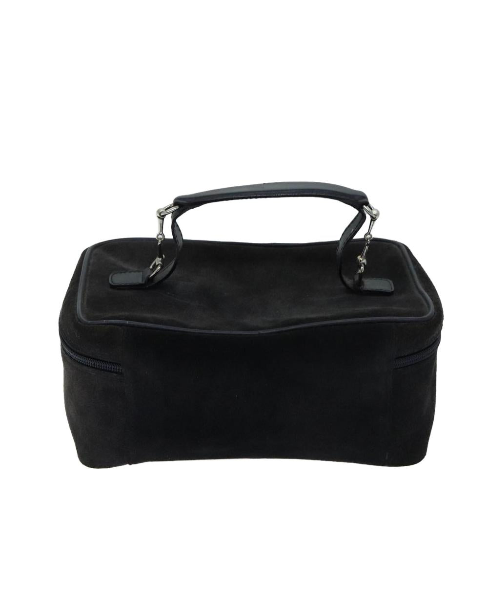 Black Suede Gucci Handbag