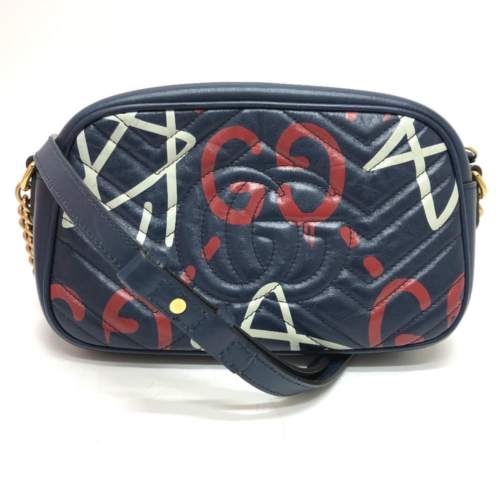 Blue Canvas Gucci Shoulder Bag