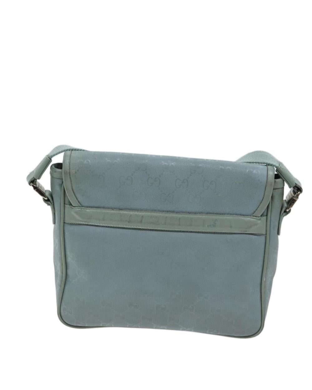 Blue Canvas Gucci Shoulder Bag