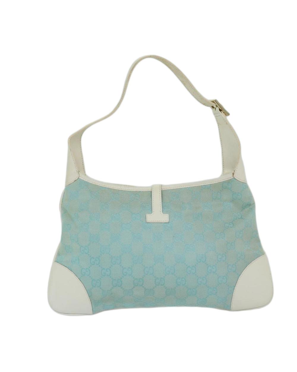 Blue Canvas Gucci Shoulder Bag