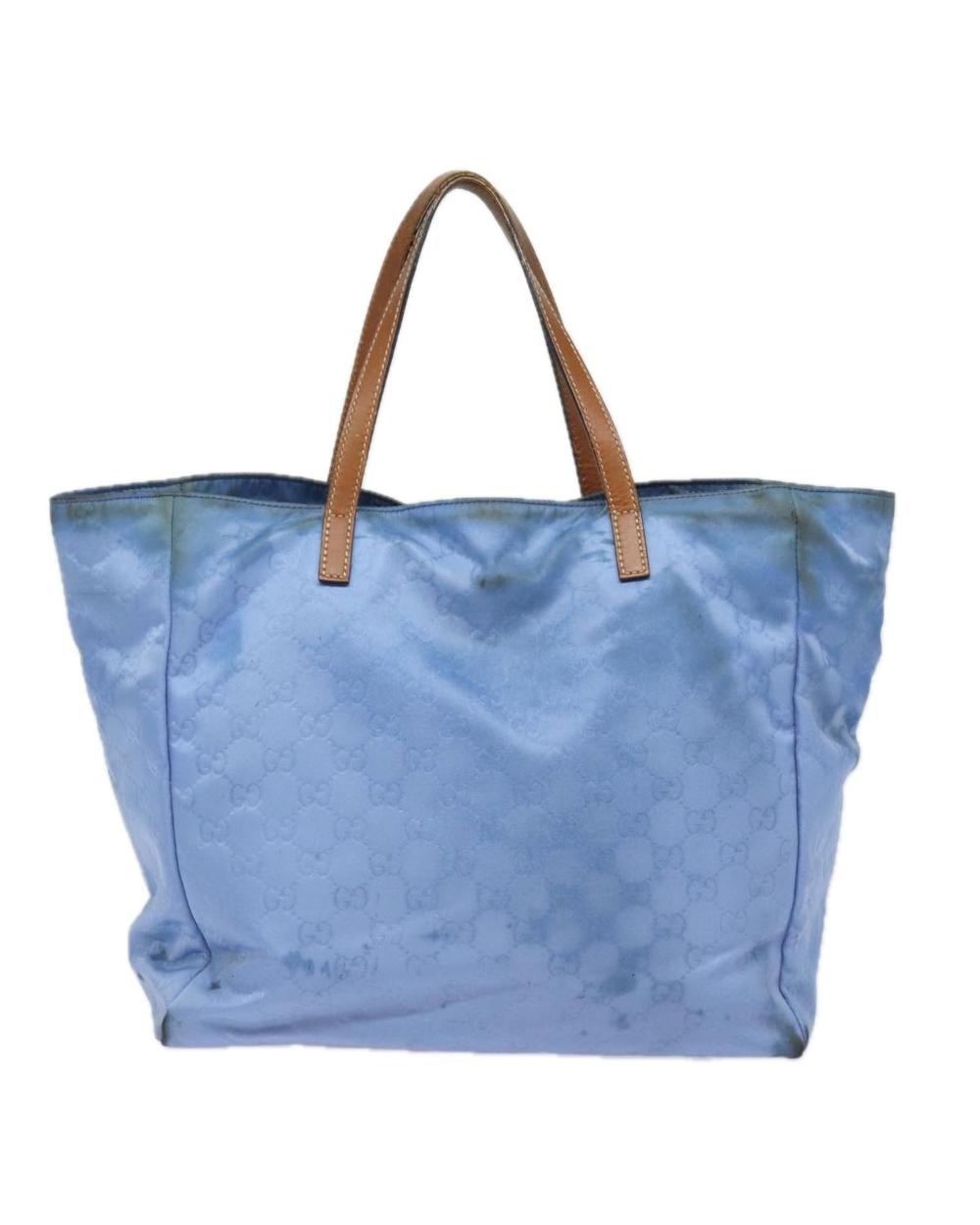 Blue Canvas Gucci Tote