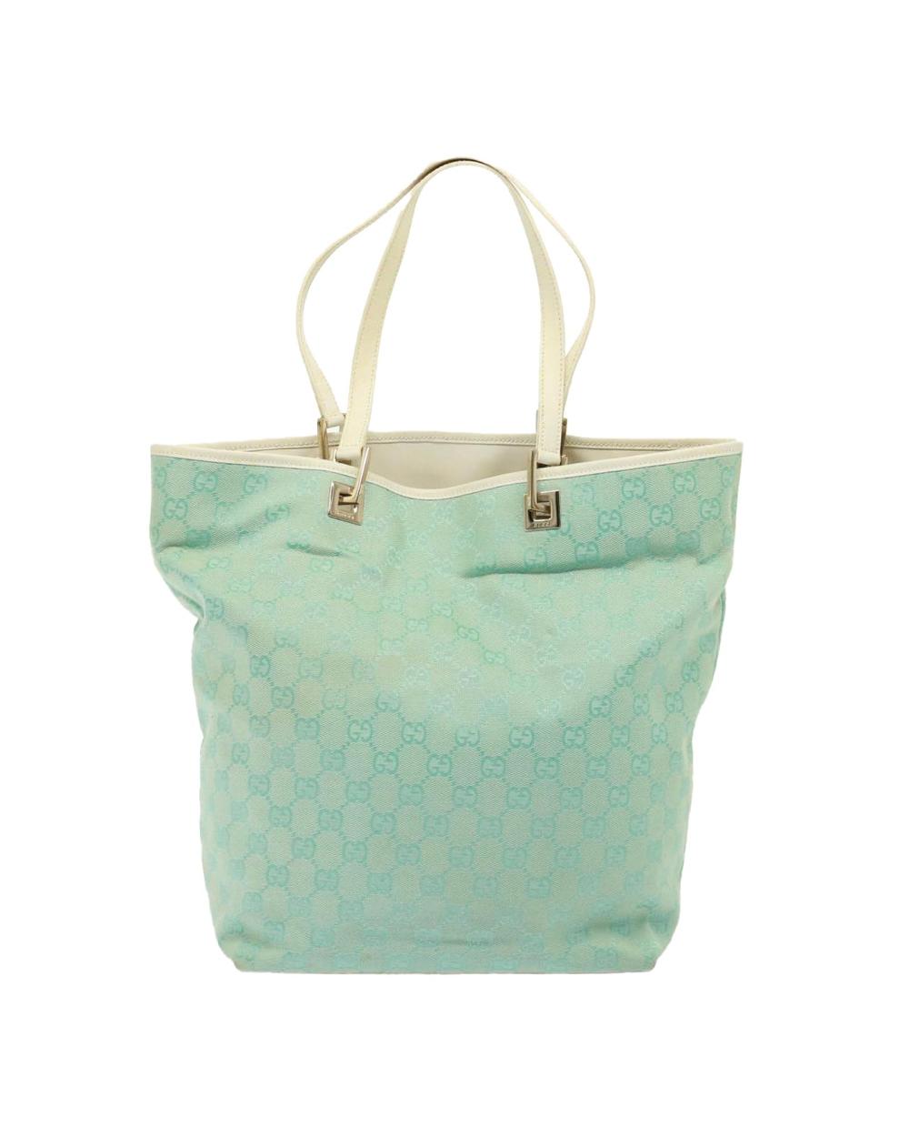 Blue Canvas Gucci Tote