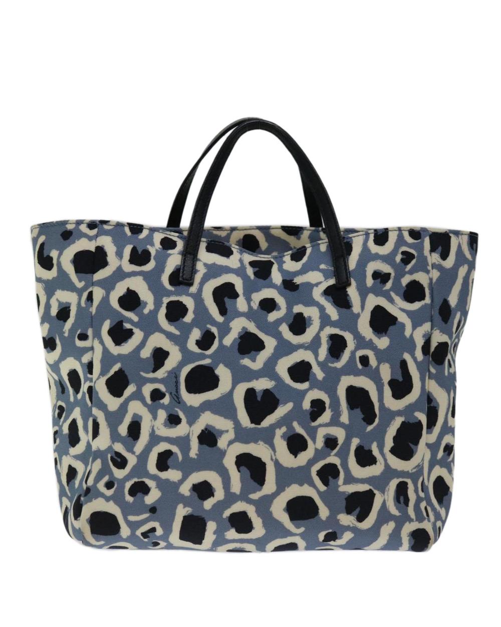 Blue Cotton Gucci Tote