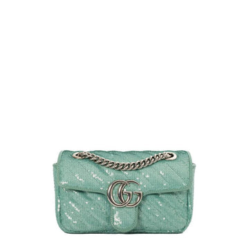 Blue Fabric Gucci Marmont