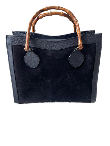 Blue Leather Gucci Bamboo