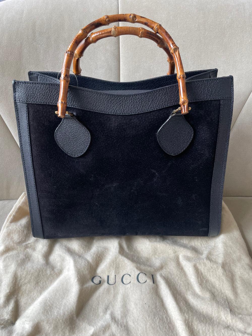 Blue Leather Gucci Bamboo