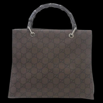 Brown Canvas Gucci Bamboo