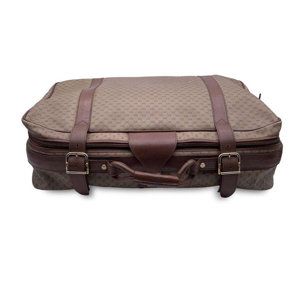 Brown Canvas Gucci Boston Bag