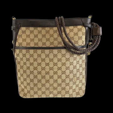 Brown Canvas Gucci Crossbody Bag