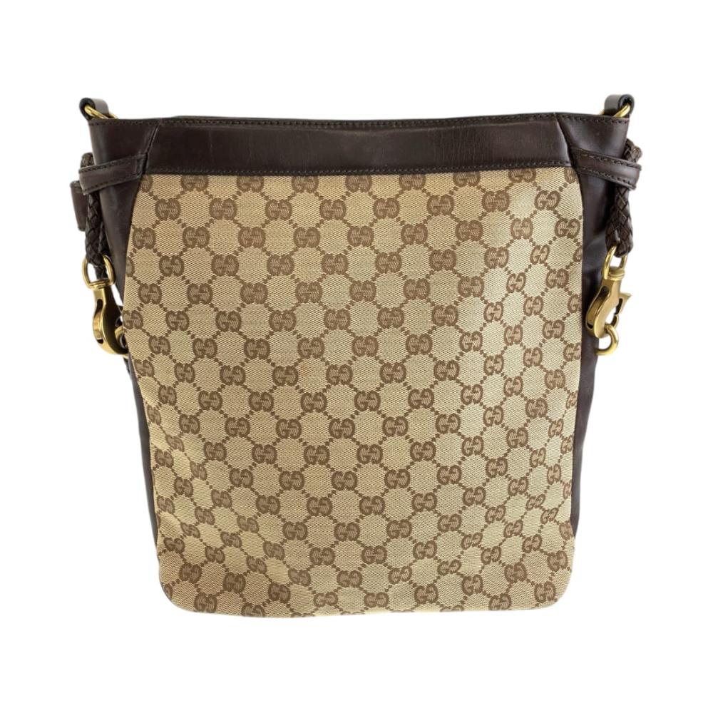 Brown Canvas Gucci Crossbody Bag
