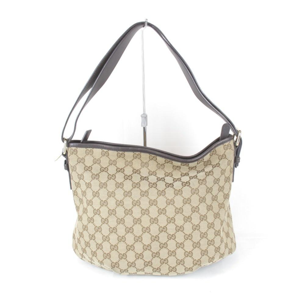 Brown Canvas Gucci Handbag