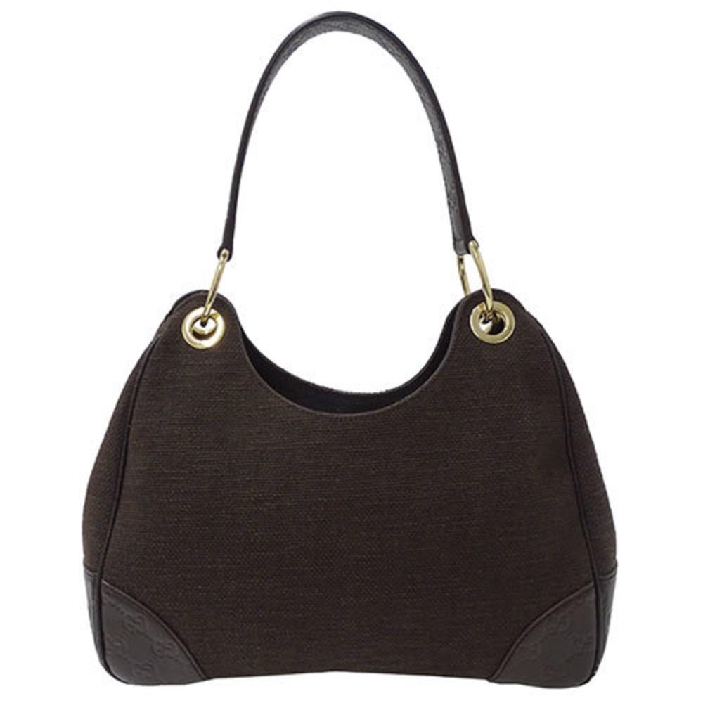 Brown Canvas Gucci Handbag