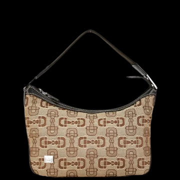 Brown Canvas Gucci Shoulder Bag