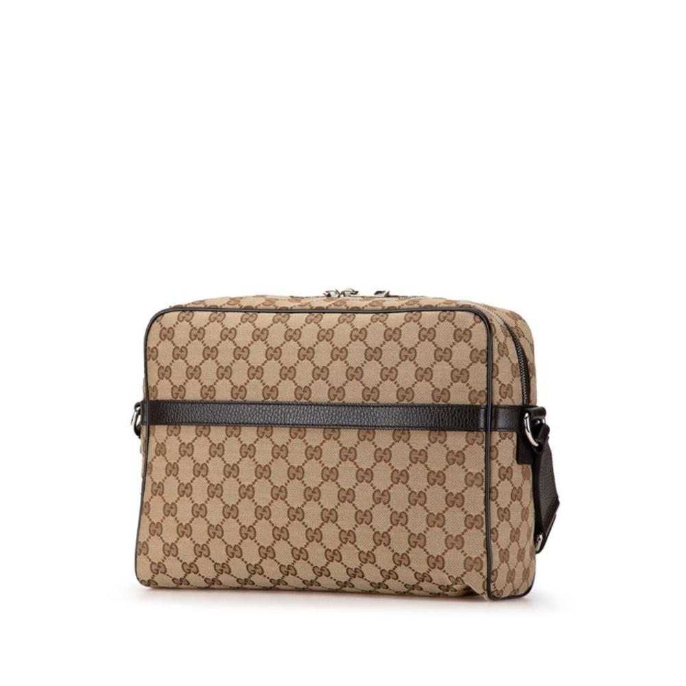 Brown Canvas Gucci Shoulder Bag