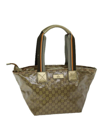 Brown Canvas Gucci Tote