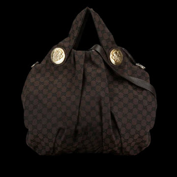 Brown Canvas Gucci Tote