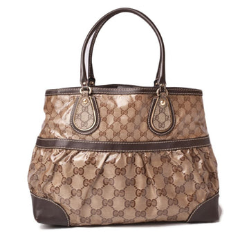 Brown Canvas Gucci Tote