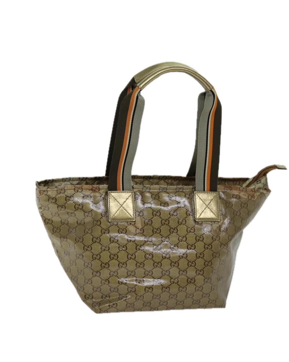 Brown Canvas Gucci Tote