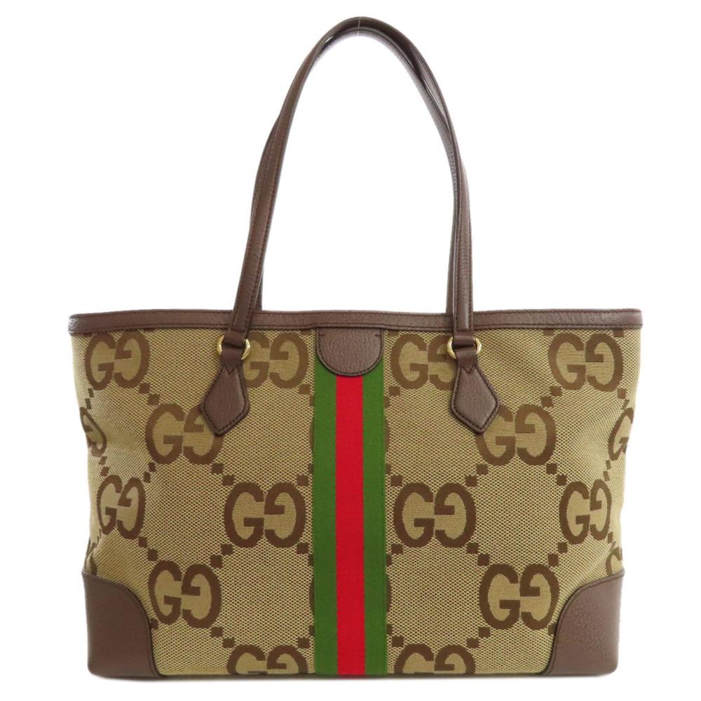 Brown Canvas Gucci Tote
