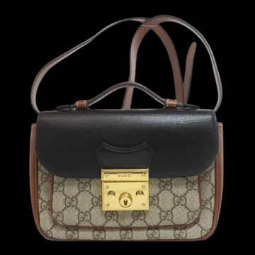 Brown Fabric Gucci Shoulder Bag