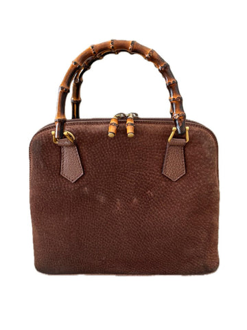 Brown Leather Gucci Bamboo