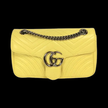 Gold Leather Gucci Marmont
