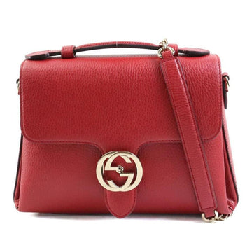 Gold Leather Gucci Shoulder Bag