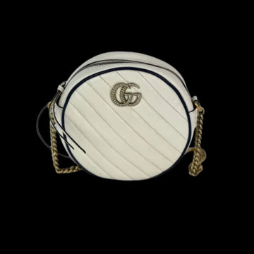 Gold Leather Gucci Shoulder Bag