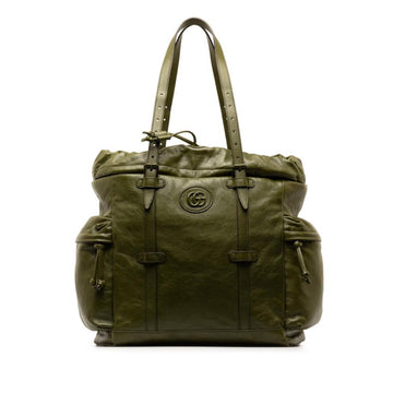 Green Leather Gucci Tote