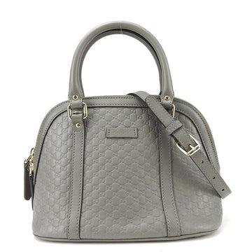 Grey Leather Gucci Handbag