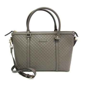 Grey Leather Gucci Shoulder Bag