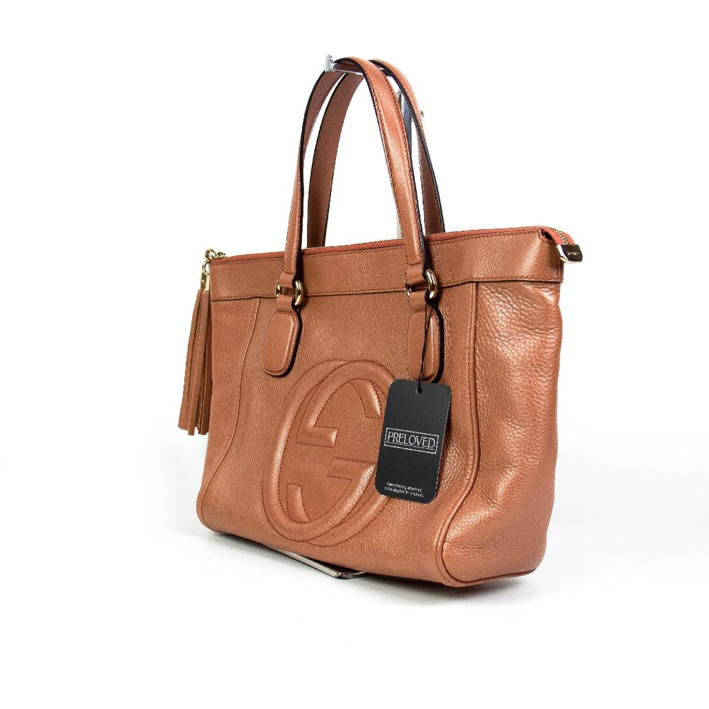 Metallic Fabric Gucci Handbag