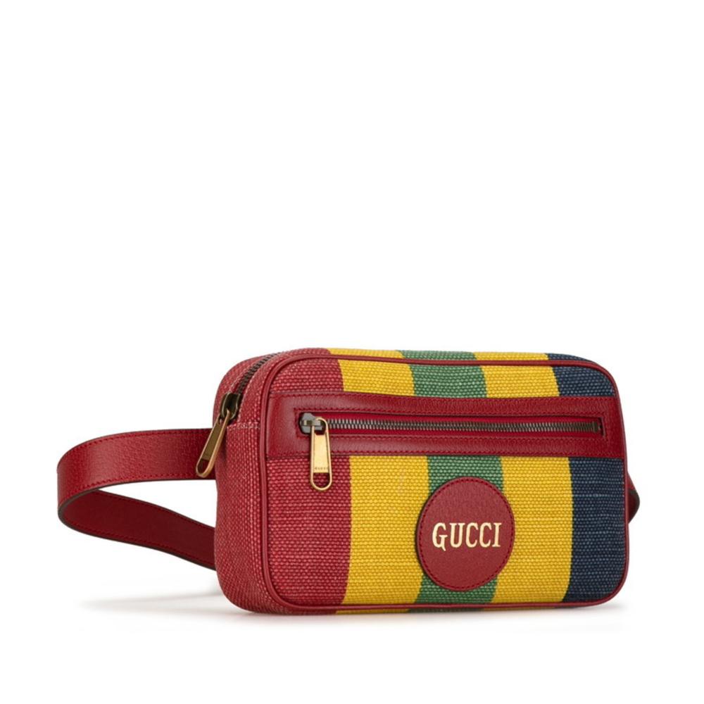 Multicolor Canvas Gucci Belt