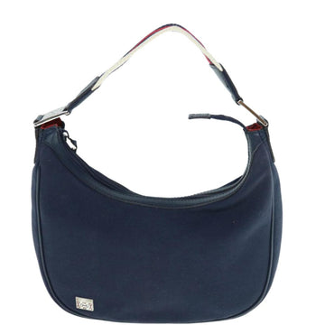 Navy Canvas Gucci Shoulder Bag