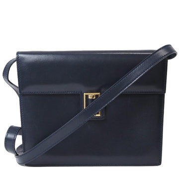Navy Leather Gucci Crossbody Bag