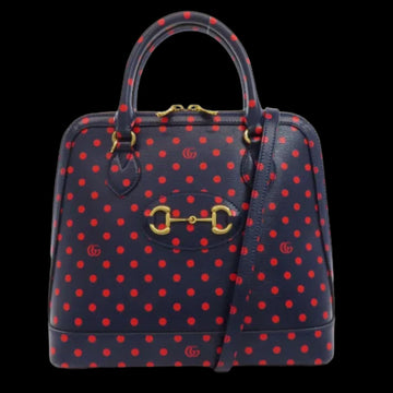Navy Leather Gucci Handbag