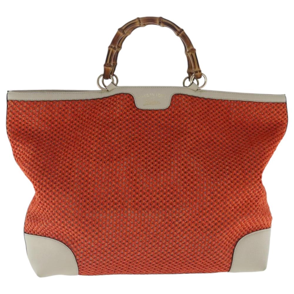 Orange Canvas Gucci Handbag